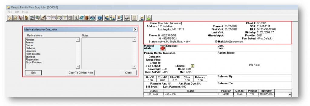 Dental eShare Dentrix Demographic Information